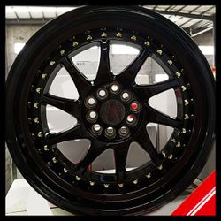 Brand New 18" TL TBO 5x114.3 Black Wheels