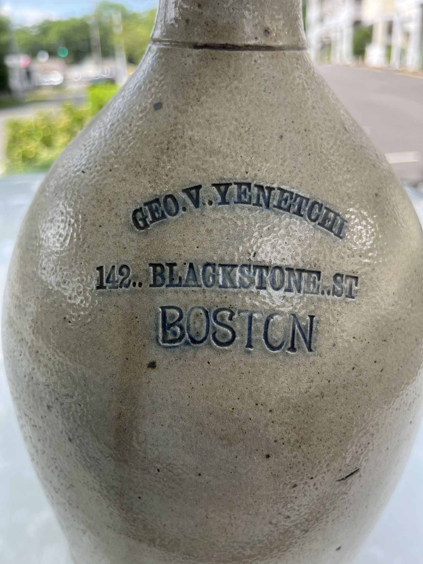 Great Merchant Jug From Boston