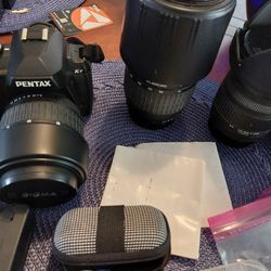 PENTAX Kr CAMERA AND LENSES, MINT!