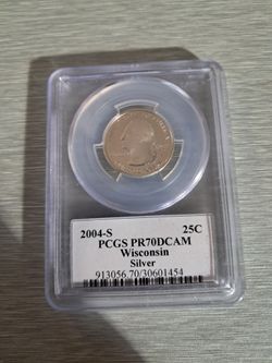 Wisconsin quarter PCGS 70 Certified. 