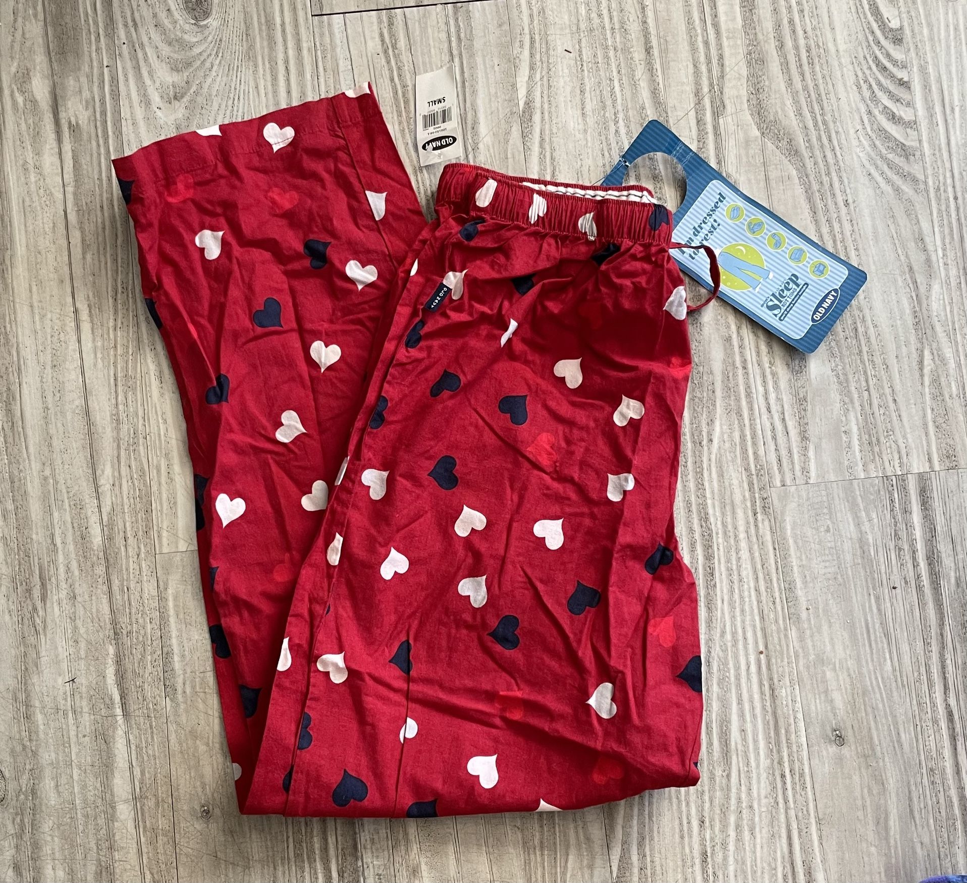 NWT Men’s Hearts Sleep Pajama Bottoms Sz Small Old Navy
