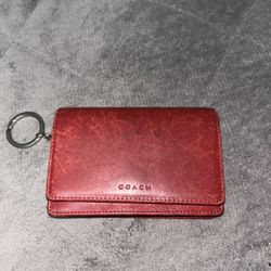 Vintage Coach Red Bedford Multi-Function Purse Wallet 6994