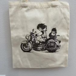 Hand drawn Dragon Ball Goku Canvas Tote bag