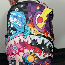 Purple , Gray SprayGround Backpack