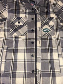 New York Jets Flannel Jacket Size Small