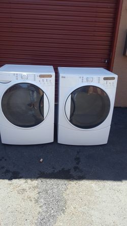 electric kenmore brand washer and dryer set with warranty delivery and installation