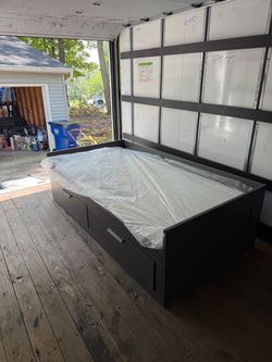 IKEA Brimnes Twin Trundle Bed with drawers