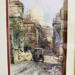 Valentine’s Day! Antique Stylish Piece of Art. Beautiful colors. Nice  golden wood frame. 11.5”x9.5”. Like new condition.