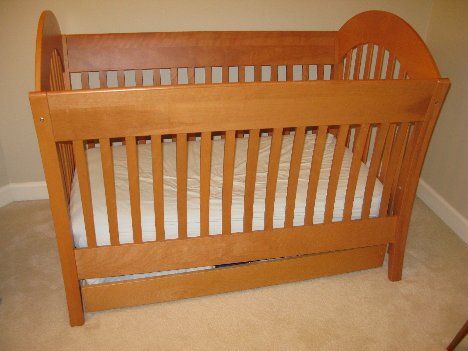 Solid Wood Crib And Changing Table 