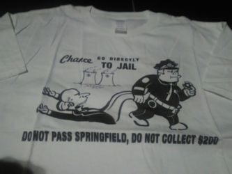 Simpson Monopoly Go To Jail Springfield T Shirt