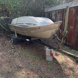 Two Aluminum Pond Boats 