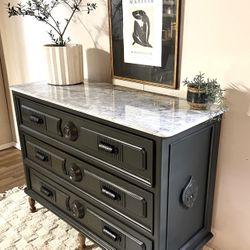 !!SOLD!! Restored Vintage Marble Top Dresser 