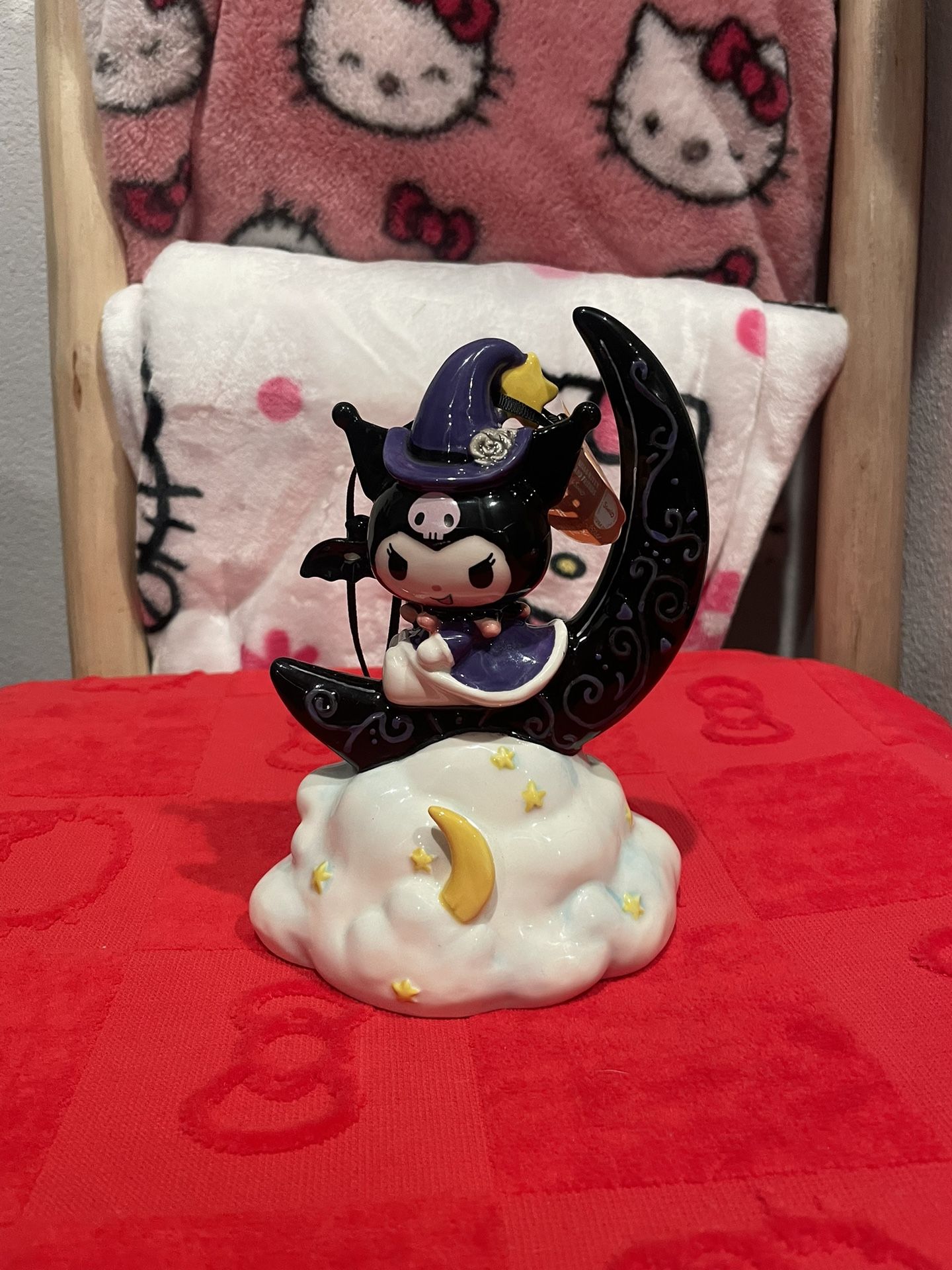 Kuromi On Moon Crescent Ceramic