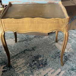 Vintage Gold Side Table 