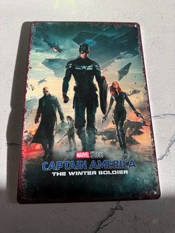 Captain America The Winter Soldier Metal Tin Sign