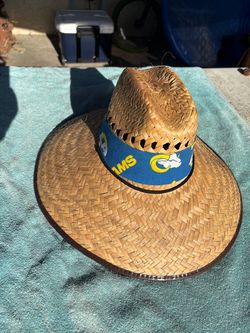 Rams fan straw hat