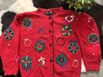 Vintage Christmas Wreath Sweater
