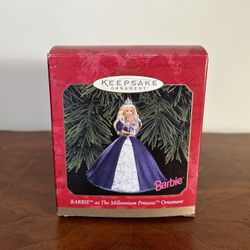 Hallmark Barbie as the Millennium Princess 1999 Mattel Christmas Ornament IOB