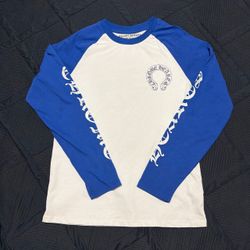 Chrome heart long sleeve blue