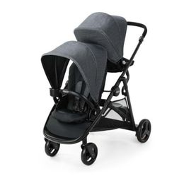 Graco Ready2Grow 2.0 Double Stroller Features Bench Seat and Standing Platform Options, Rafa