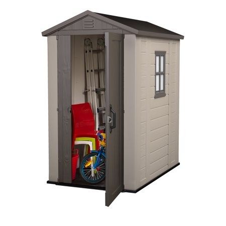 Keter Factor 4' x 6' Resin Storage Shed, All-Weather Plastic Outdoor Storage. Neq in Box!!!