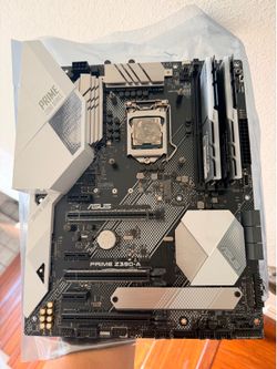 Intel Core i9 9900k with motherboard ram and liquid cooler