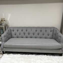 Grey Platypus Tufted Couch