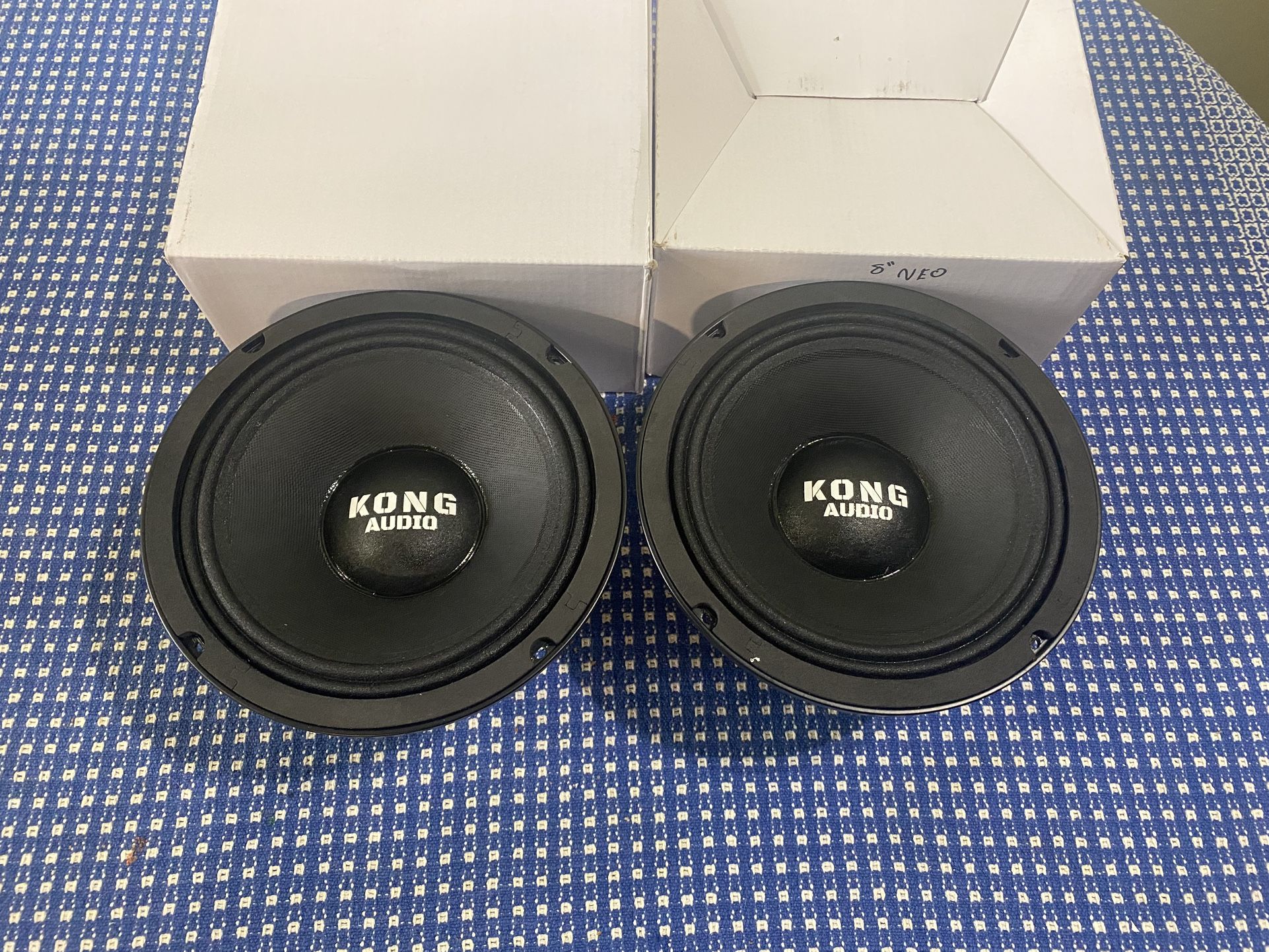 New Pair 8” Kong Audio Neodymium Loudspeakers $160 Per Pair