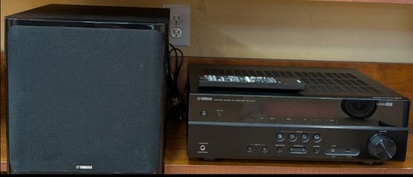 Firm $80  Yamaha NS-SW40 Subwoofer &:Yamaha RX-V377 5.1-Channel A/V Receiver With Remote
