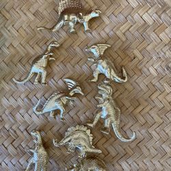 Collection of gold dinos 