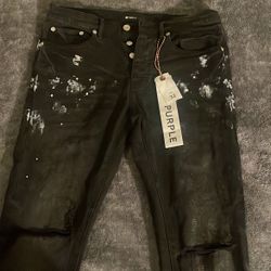 Black Purple Jeans