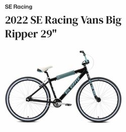 2022 SE Bikes Vans Big Ripper - Adult Owned