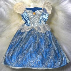 Disney Princess Cinderella Musical Dress Costume, Blue, Size 4-6X