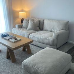 Couch with Ottoman