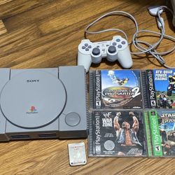 PlayStation 1 Console With Games 