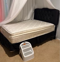 Full bed frame with mattress