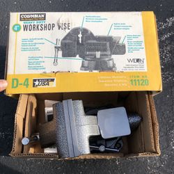 New Old Stock (NOS) Columbian D4 Workshop Bench Vise 4”, Made In The USA 🇺🇸 By Wilton Co. New In The Box. 