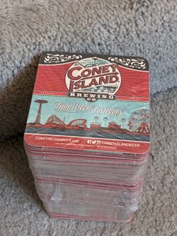 100 beer coasters YOUR CHOICE EACH Coney Island brewing $50 EACH