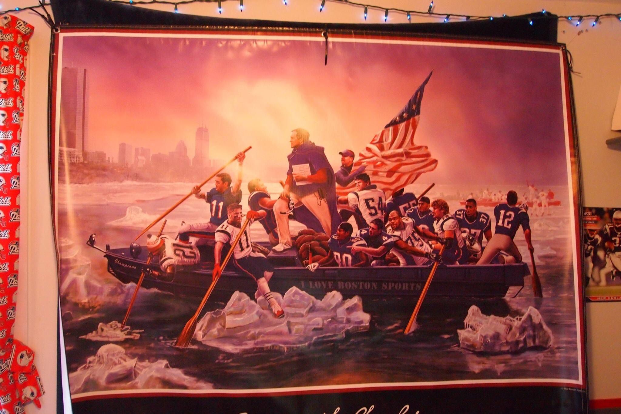 Patriots Canvas Banner “Crossing The Charles”