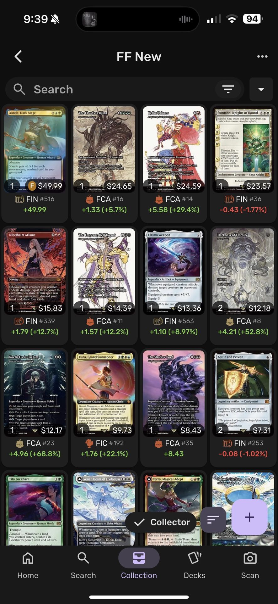 MTG Final Fantasy Rares/Mythics