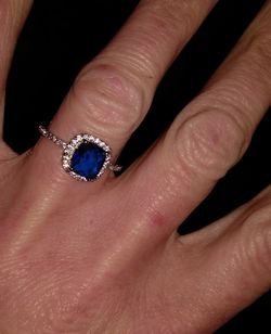 Blue & White Topaz Ring