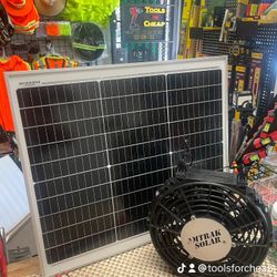 Amtrak Solar's Powerful 50-Watt Plug and Play Solar Attic Fan - Crystalline Panel Cools Garage, Attic, Greenhouse or RV. $179 ( Comes with an extra 15