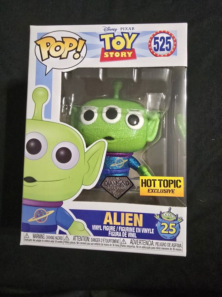 Funko Pop Hot Topic Exclusive Diamond Edition Toy Story Alien  #525