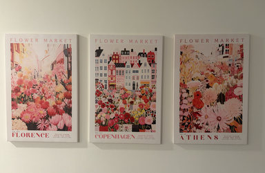 Flower Market Wall Art Print Canvas