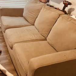 Pull out Couch w/ Power Shelf 