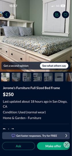 Jerome’s furniture Bedframe