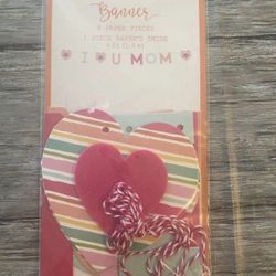 New DIY Pink & Colorful I Heart You Mom Mother’s Day Party Banner
