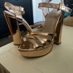 gold heels