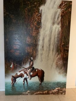Native American painting huge 78” x 52” giclee