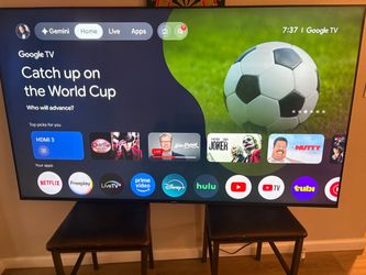 75” Phillips TV & Queen Bed Frame